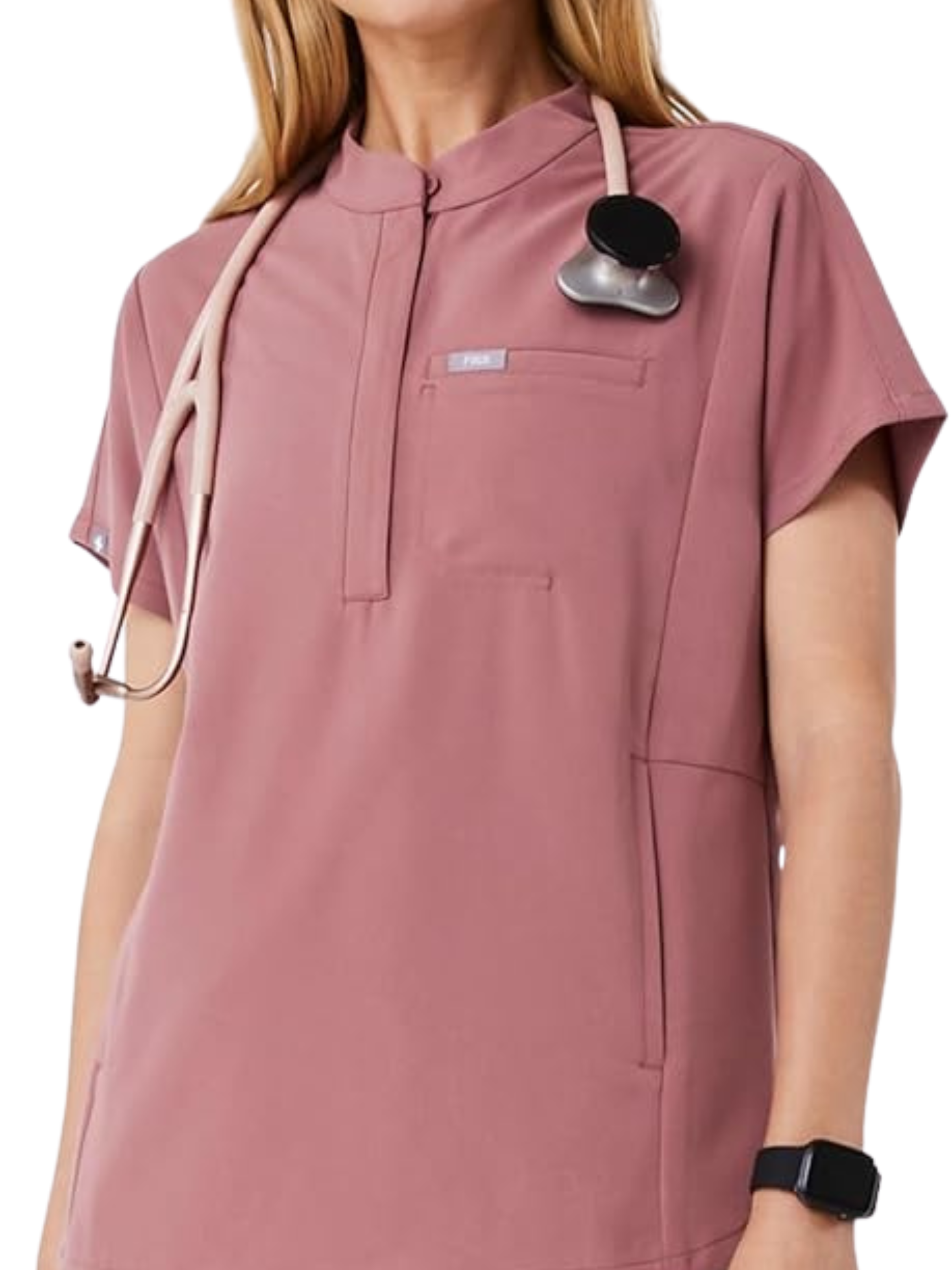 FIGS Chisec Scrub Top for Men - 3 Pockets, Tailored Fit, Squared V-Neck, 4-Way Stretch, Moisture-Wicking