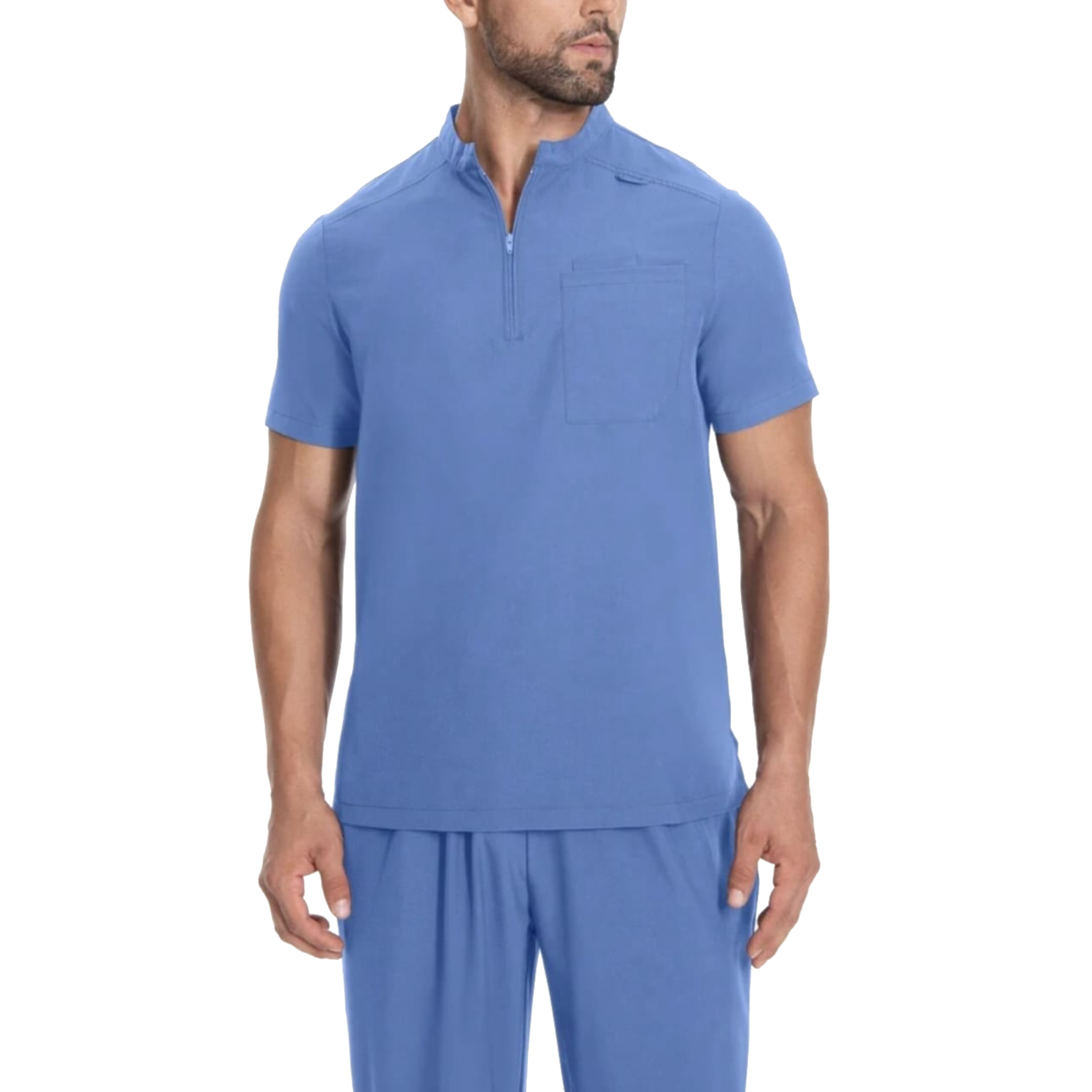 Men's Medical Scrub Set (Top & Pants) - Blue