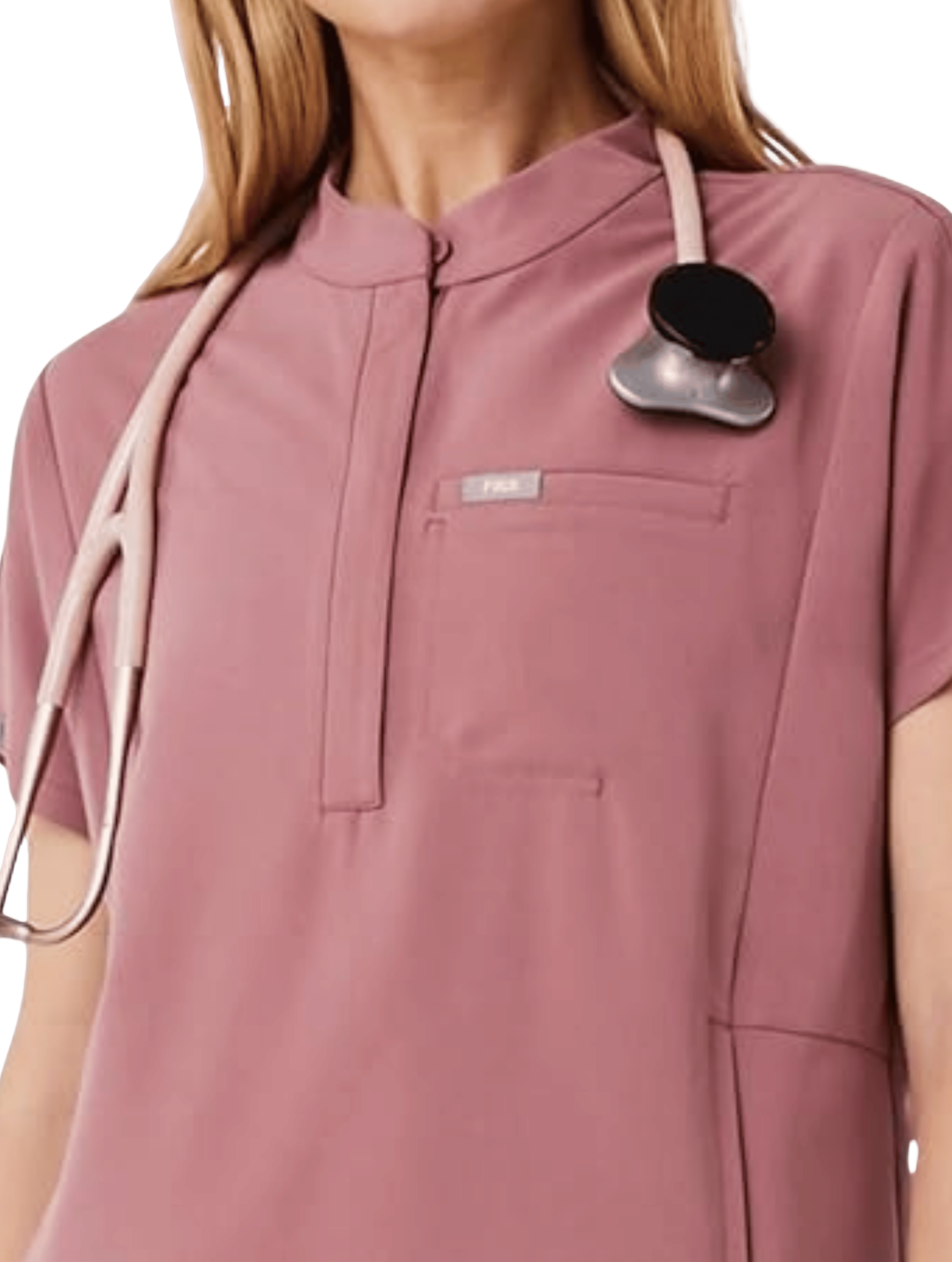 FIGS Chisec Scrub Top for Men - 3 Pockets, Tailored Fit, Squared V-Neck, 4-Way Stretch, Moisture-Wicking